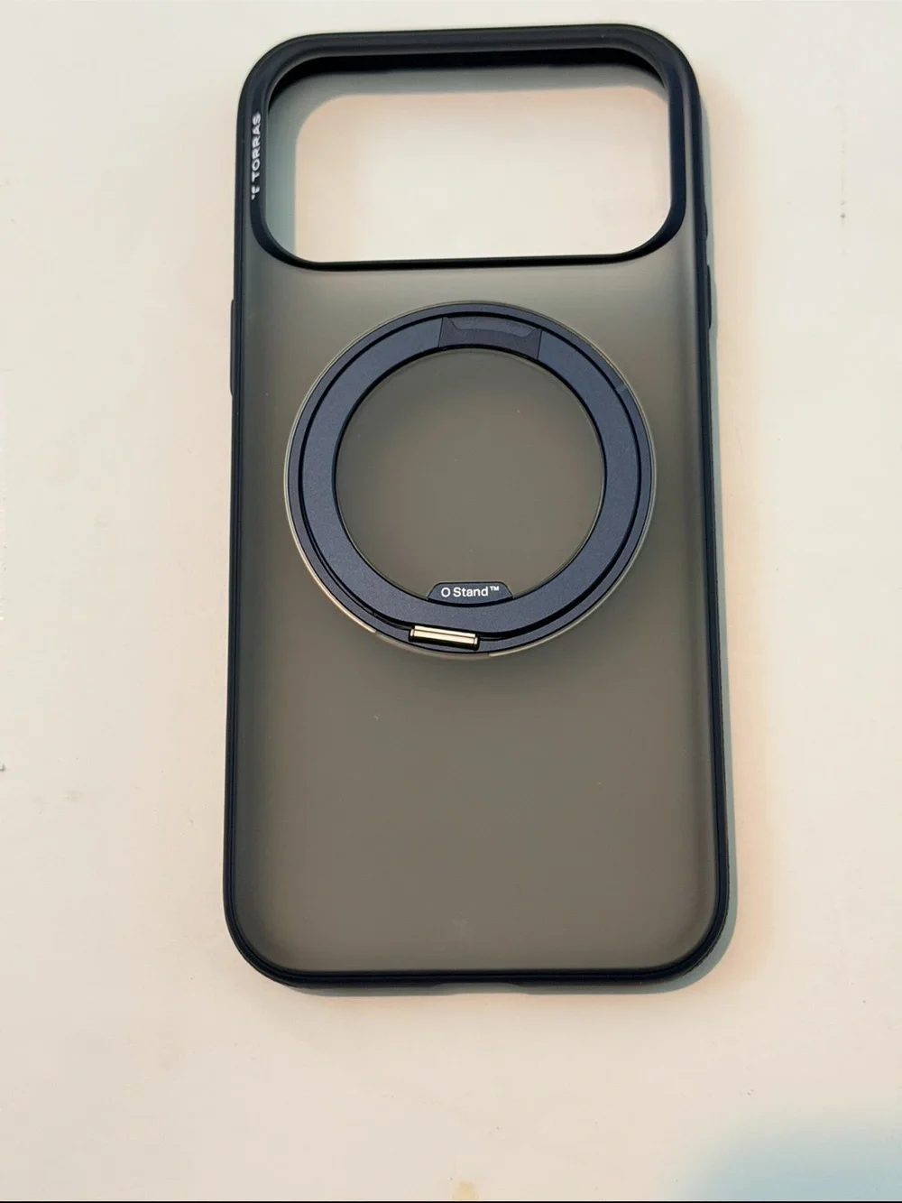 Matte Black Phone Case with Magnetic Ring Stand
